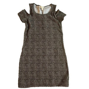MICHAEL KORS cheetah print open shoulder dress 👗